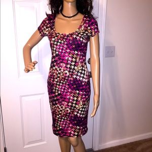 Bailey Purple Pink Knit Dress Casual Career Size M